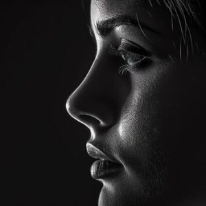 ai-generated-black-and-white-of-water-droplets-on-a-rock-photo